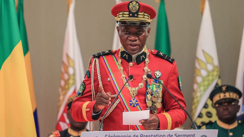 Gabon’s military junta leader General Brice Nguema sworn in as the nation’s interim president